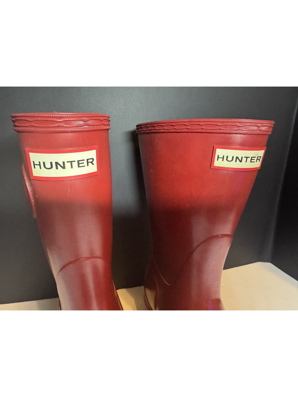 Women's Hunter Original Short Red Rain Boots Lightly Used Women's 6 Euro 37 — image 3 of 8